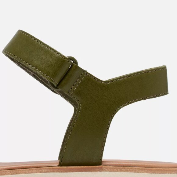 NEW Sorel Ella III Ankle Strap Sandals - Suede Utility Green For Women 252 - Picture 10 of 14